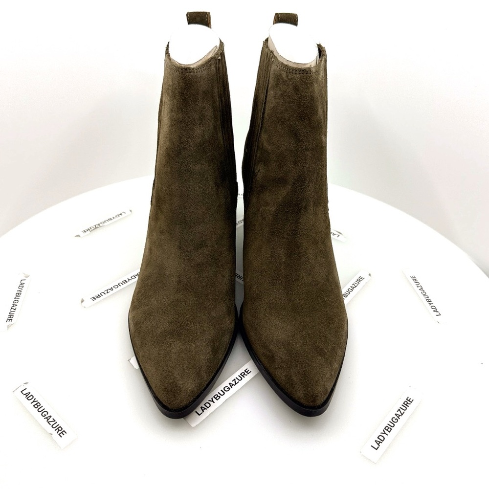 NIB Nine West Women’s LEXA Dark Green Suede Ankle Boots Size 7.5